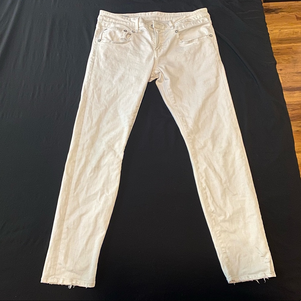 R13 Denim Boy Skinny Jeans White Riot
